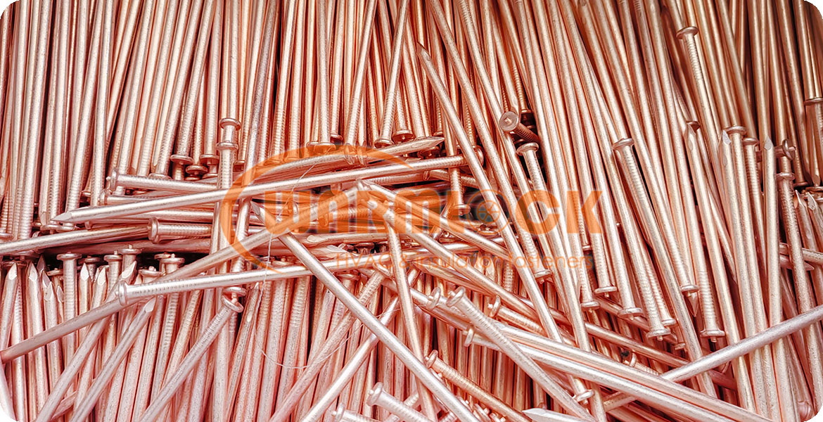 Mild steel CD weld pins coated with copper